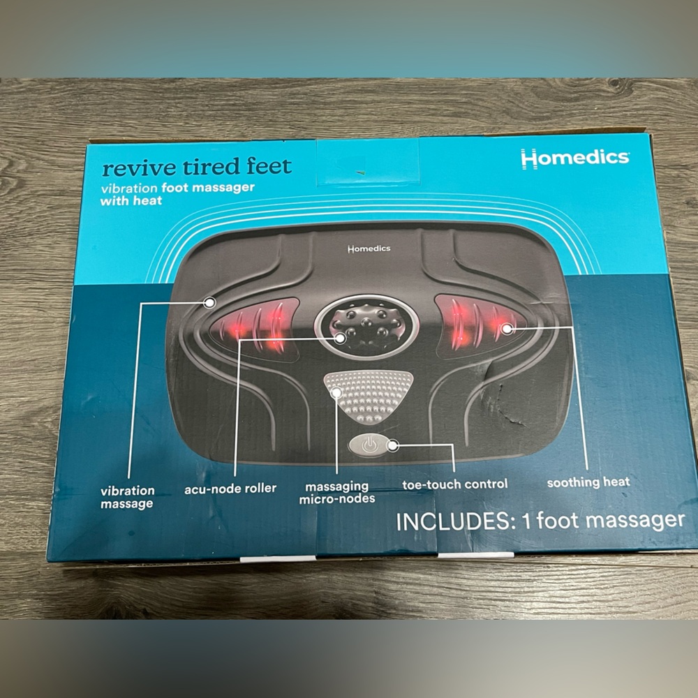 Homedics Black Foot Massager with Heat